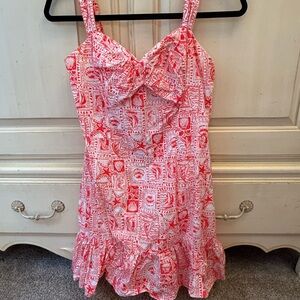 Lilly Pulitzer Pink and White Midi Dress
